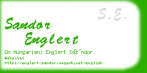 sandor englert business card